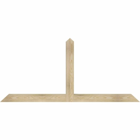 Ekena Millwork Portland Rough Sawn Timber Gable Bracket, Douglas Fir, 72"W x 33"H x 4"D x 4"F, 11/12 Pitch GBW072X33X0404POR00RDF
